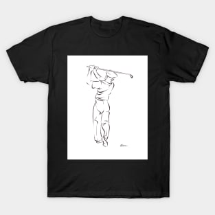 Ben Hogan  ~  sumi-e ink line drawing of the legendary golf master T-Shirt